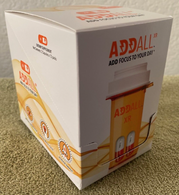 Addall XR 750 mg Brain Boost Energy Focus 12 Packs 24 Capsules FREE SHIP $35.99