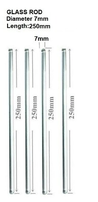 #ad 4 Pack Glass Stirring Rods 10quot; Round ends for Science Education Lab and Kitchen $7.99