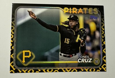 #ad 2024 Topps Series 1 Team Color Border Oneil Cruz #90 Pittsburgh Pirates SSP $39.99