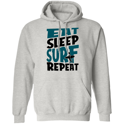 #ad #ad Eat Sleep Surf Repeat Surfing Pullover Hoodie $39.95