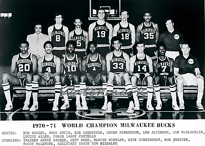 #ad NBA 1970 71 Milwaukee Bucks Team Picture World Champions 5 X 7 Photo Picture $3.99