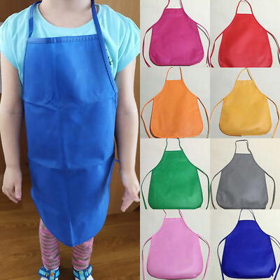 #ad Kids Apron For Cooking Toddler Children Baking Painting Arts Crafts HOT C $2.49