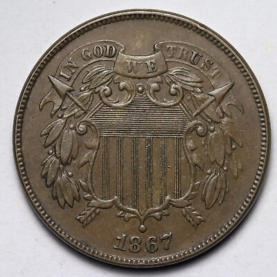 1867 Two Cent Piece AU E138 GBM $199.99