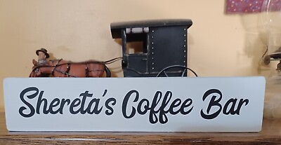 #ad Personalized Coffee Bar Rustic Primitive Farmhouse Sign Country Home Décor 12quot; $7.95