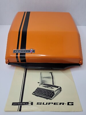 HTF Vtg Smith Corona SCM Super G Portable Typewriter Karmann Ghia Design ORANGE $232.65