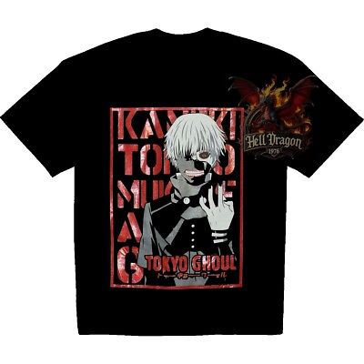 Tokyo ghoul Ken Kaneki 100% Cotton Medium Size Black t shirt $17.75