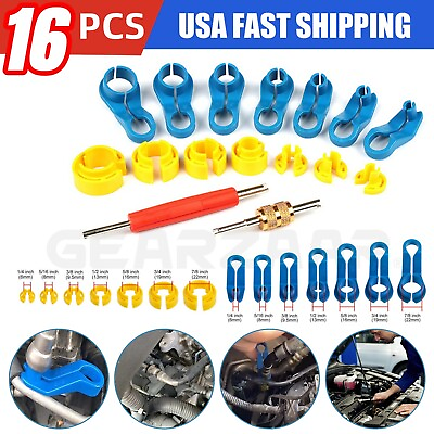 16Pcs AC Disconnect Fuel Line Disconnect Tool Set–Car Removal Tool Kit US STOCK $6.99