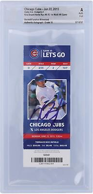 #ad Kris Bryant Chicago Cubs Signed 1st Multi Home Run Game Ticket BAS Graded 10 $399.99