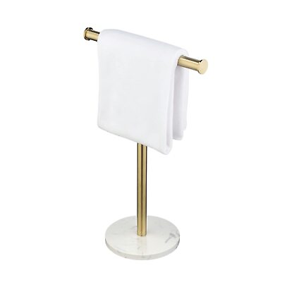 #ad Hand Towel Holder Stand Gold Towel Rack Countertop T Shape Bathroom Hand Towe... $34.47