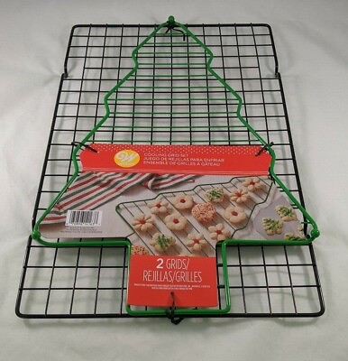 #ad Wilton COOLING RACK Grid Set With Christmas Tree Holiday Cooking Cookies Baking $7.57