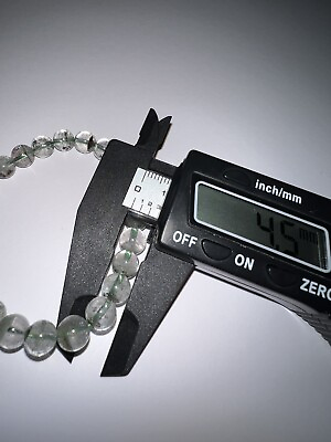 Natural transparent ghost bracelet天然透明幽灵手链A230 4.5mm $15.99