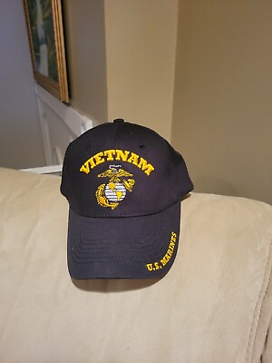 USMC Globe and Anchor US MARINES Adjustable Ball Cap Hat black $10.99