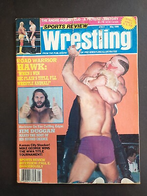 #ad VINTAGE SPORTS REVIEW WRESTLING  MAGAZINE May 1988 Andre vs Hogan $6.69