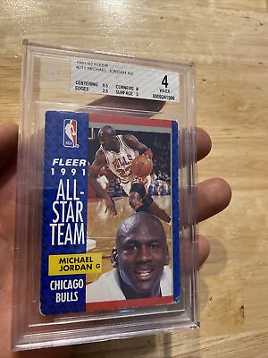 #ad Michael Jordan BGS 4 Vintage Fleer Collector Card Last Dance Chicago Bulls 1991 $123.00