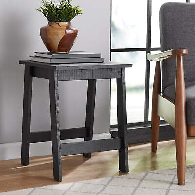 #ad 1pc Small Square Wood Side Table Black Finish $17.89