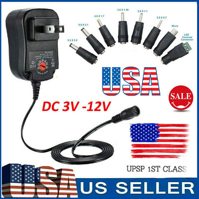 #ad Universal AC to DC Adjustable Power Adapter Supply Charger Set for Electronics $10.45