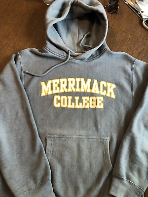 #ad Vintage Merrimack College Men’s Hoodie Sweatshirt Size Medium $30.00