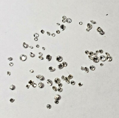 #ad #ad Genuine round diamonds. Full cut white natural diamonds. 1 2mm ea. one ct t.w. $199.79