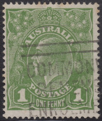 #ad Australia KGV 1d green SW VIII 9 used AU $5.99