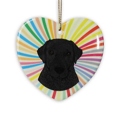 #ad Black Lab Heart Ornament Ceramic $16.99