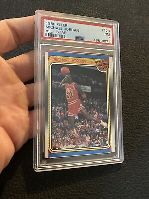 #ad Michael Jordan PSA 7 NBA Fleer 1988 Collector Card Last Dance Chicago Bulls GIFT $223.00