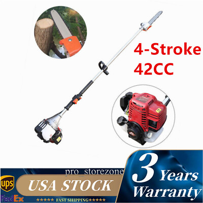 #ad #ad 4 Stroke Engine Gas Powered Pole Saw Chainsaw Tree Trimming Pruner Tool 42CC USA $246.00