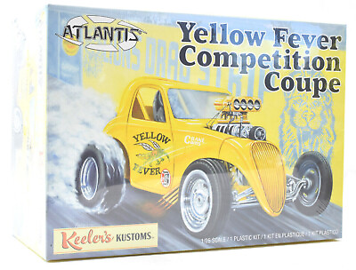 #ad Atlantis Keelers Kustoms Yellow Fever Competition Coupe 1:25 Model Car Kit 13101 $27.99