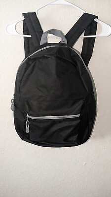 Unisex Plain Basic Black Small Backpack #ad $10.99