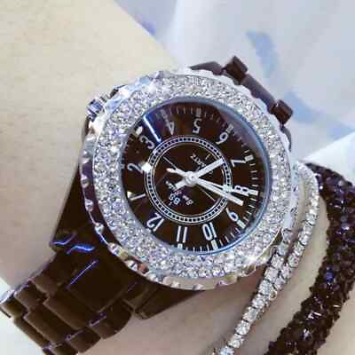 #ad Women Top Brand Luxury Elegant Diamond Ladies Wrist Watches Waterproof New $25.60