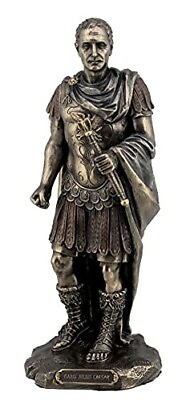Cold Cast Bronze Roman General Politician Gaius Julius Caesar Statue Home Decor $65.25