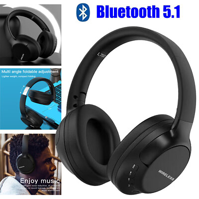 #ad Universal Bluetooth Headset Wireless Hi Fi Stereo Foldable Headphones Earphones $25.99