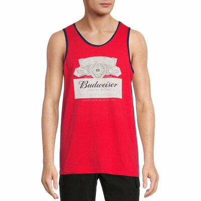 #ad Budweiser Bud Tank Top Men#x27;s King of Beer Bud NWT Size L 3XL $14.94