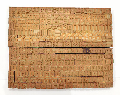 Hindi Devanagari script Letterpress wooden printing type typography 280pc #LB23 $533.68
