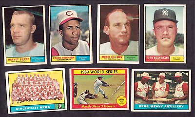 #ad 1961 TOPPS original BASEBALL CARDS YOU Pick A PLAYER CHOICE VINTAGE #250 amp; UP $1.80