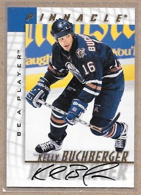 #ad 1997 98 Pinnacle Be a Player Autographs #150 Kelly Buchberger Oilers AU Auto $2.99