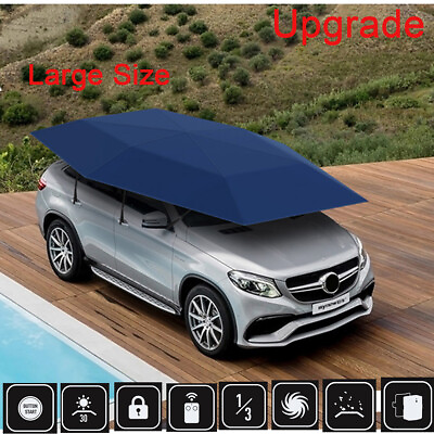 #ad Fully Automatic Portable Anti UV Protection Car Umbrella Roof Tent Cover Remote $195.99