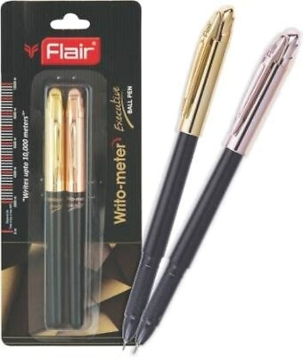 #ad #ad FLAIR Writometer Rose Gold amp; Gold Executive Ball Pens Smooth amp; Fine Writing F S $12.05