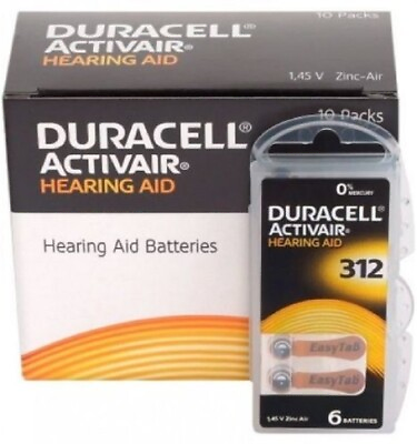 #ad Duracell Hearing Aid Batteries Size 312 Fast shipping Fresh Exp 2026 $16.99