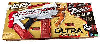 #ad Hasbro NERF Ultra Speed Fully Motorized Dart Gun Blaster w 24 Darts Damaged Box $60.00