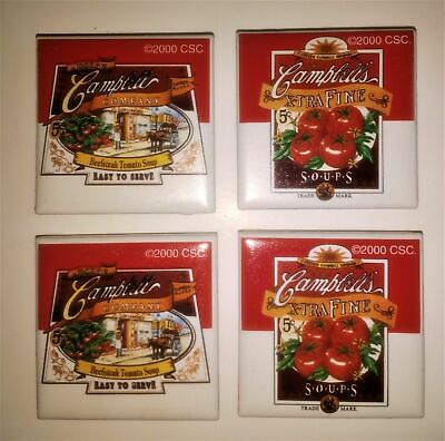 #ad Campbell#x27;s Soup can refrigerator magnet set of 4 recipe food $3.99