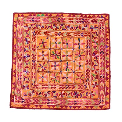 Tapestry Multi thread work Wall Hanging Vintage Embroidery Patchwork 30quot; x 30quot; $78.41