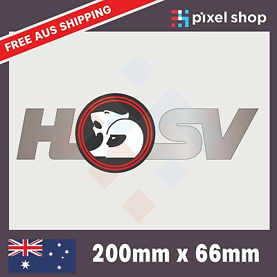 #ad HSV Logo Flat Sticker 200mm Wide for Car Ute Truck 4x4 JDM AU $5.95