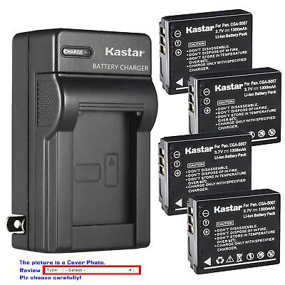 #ad Kastar Battery Wall USB Charger for Panasonic CGA S007 amp; Panasonic LUMIX DMC TZ1 $18.49