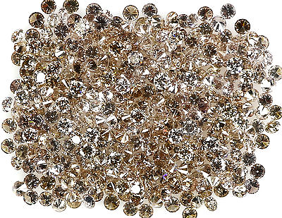 #ad #ad Natural Loose Diamond Round Brown Color SI1 Clarity 25 Pcs Lot NQ25 $70.00