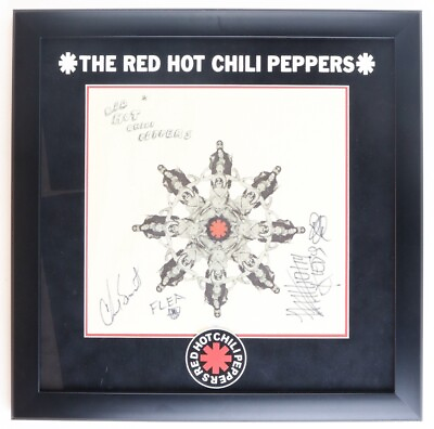 #ad RED HOT CHILI PEPPERS Signed Canvas Framed JSA COA KIEDIS FRUSCIANTE FLEA SMITH $1249.99