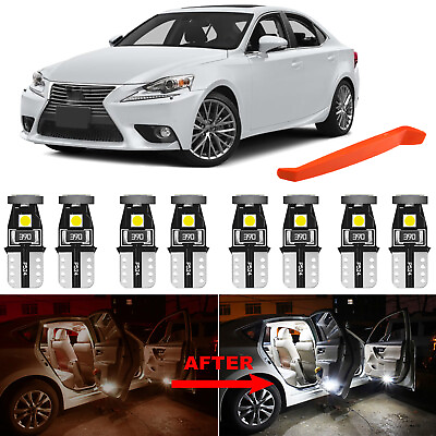 #ad 15X For 2013 2016 LEXUS IS250 IS350 LED Interior Kit White 3030 SMD Bulbs Tool $15.99
