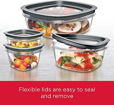 #ad Rubbermaid Premier Tritan Variety Set of Food Storage Containers Clear Meal $35.45