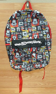 #ad Authentic Walt Disney World Multi Color Mickey Mouse Pop Art Back Pack **READ** $29.08