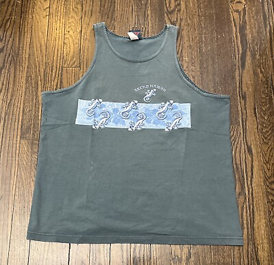 #ad Gecko Hawaii Vintage Tank Top Men’s XL Green Made In USA $14.99