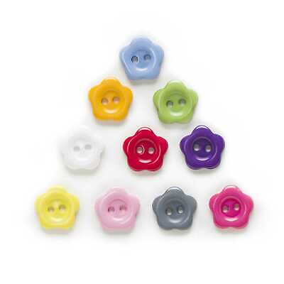 #ad 100pcs Flower Shape Resin Buttons for Sewing Scrapbooking Home Cloth Decor DIY $3.59
